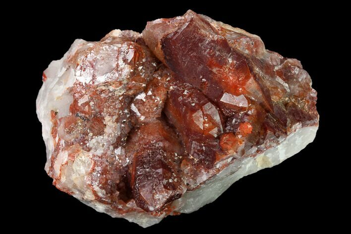 Natural, Red Quartz Crystal Cluster - Morocco #153778